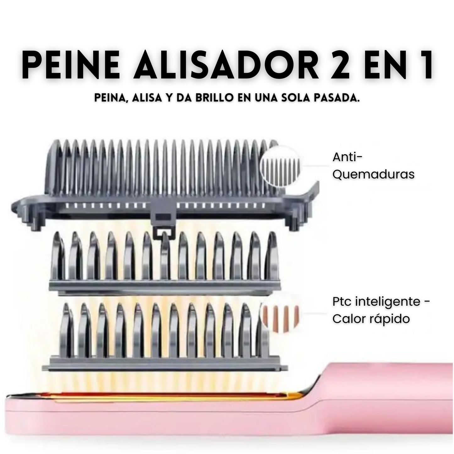 PEINE ALISADOR 2 EN 1