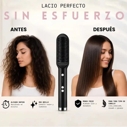 Peine Alisador Profesional 2 en 1 - Consigue un peinado más rápido, con menos frizz.